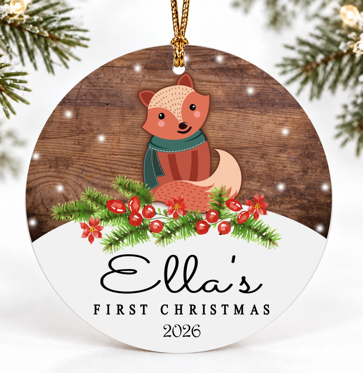 Ella's First Christmas Ornament 2024 Quote