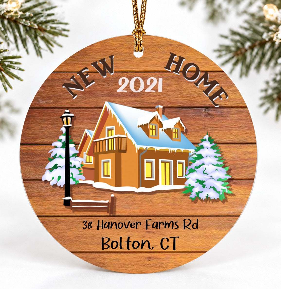 Christmas Ornament, First Christmas In New Home 38 Hanover Farms Rd Bolton Connecticut Quote