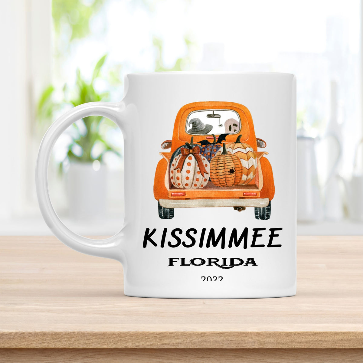 Personalized 11 oz Coffee Mug, Kissimmee Florida Pumpkin Quote