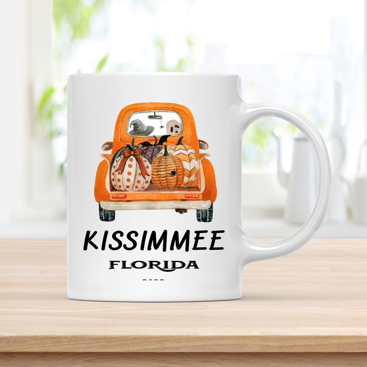 Personalized 11 oz Coffee Mug, Kissimmee Florida Pumpkin Quote