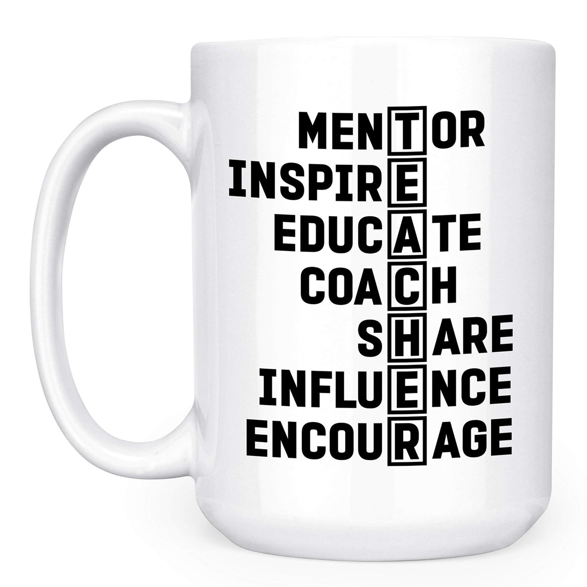 Custom Crossword Mug For Teacher Quote of Things