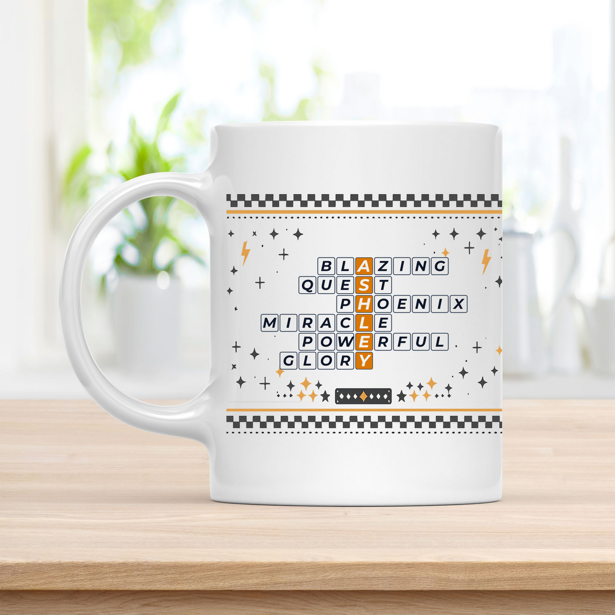 Ashley coffee mug with Blazing for the desk heat-resistant ceramic customcat