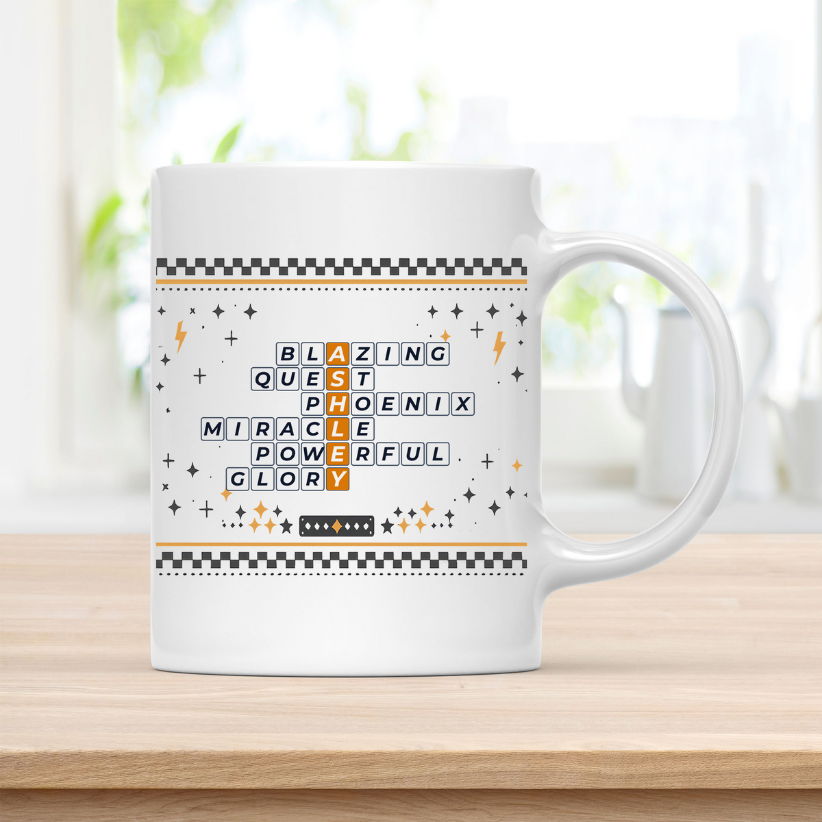 Ashley coffee mug with Blazing for the desk heat-resistant ceramic customcat