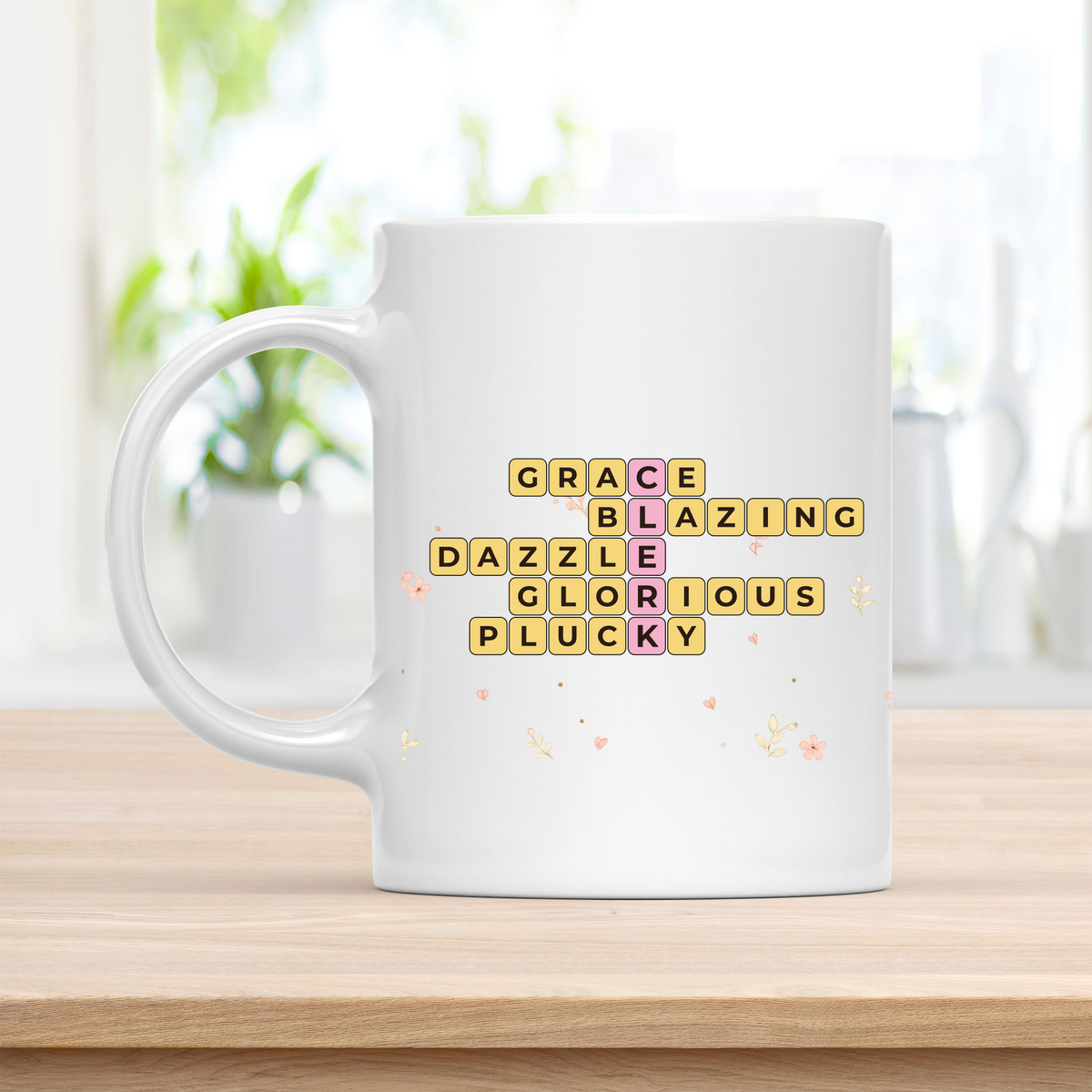 Personalized CLERK Crossword Mug – Thoughtful Work Anniversary Gift customcat