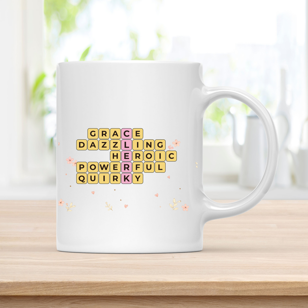 Personalized CLERK Crossword Mug – Heroic Thank You Gift customcat