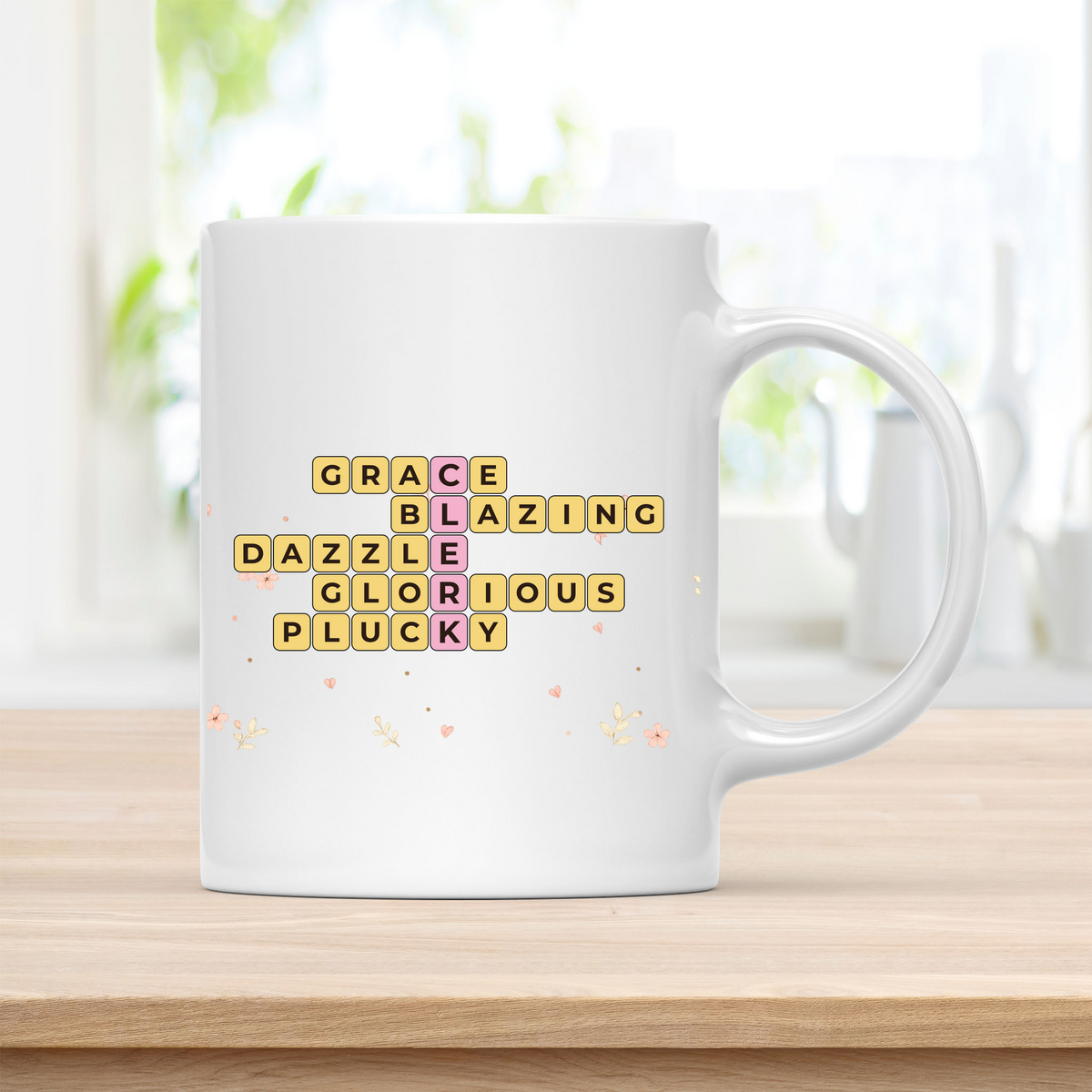 Personalized CLERK Crossword Mug – Thoughtful Work Anniversary Gift customcat