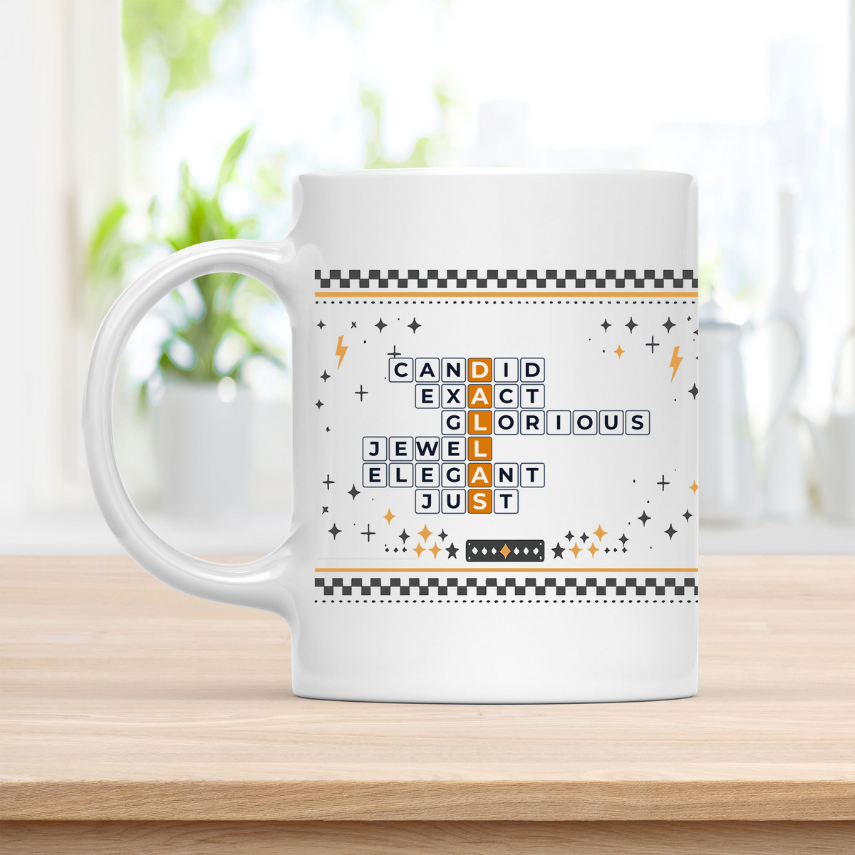 Inspiring Positive Attributes Crossword Mug – A Daily Reminder of What Makes You Great customcat
