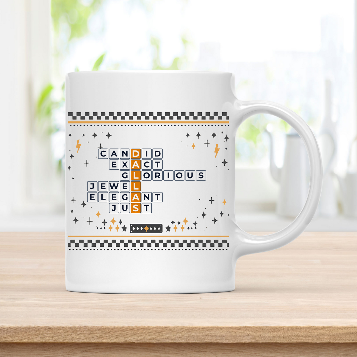 Inspiring Positive Attributes Crossword Mug – A Daily Reminder of What Makes You Great customcat