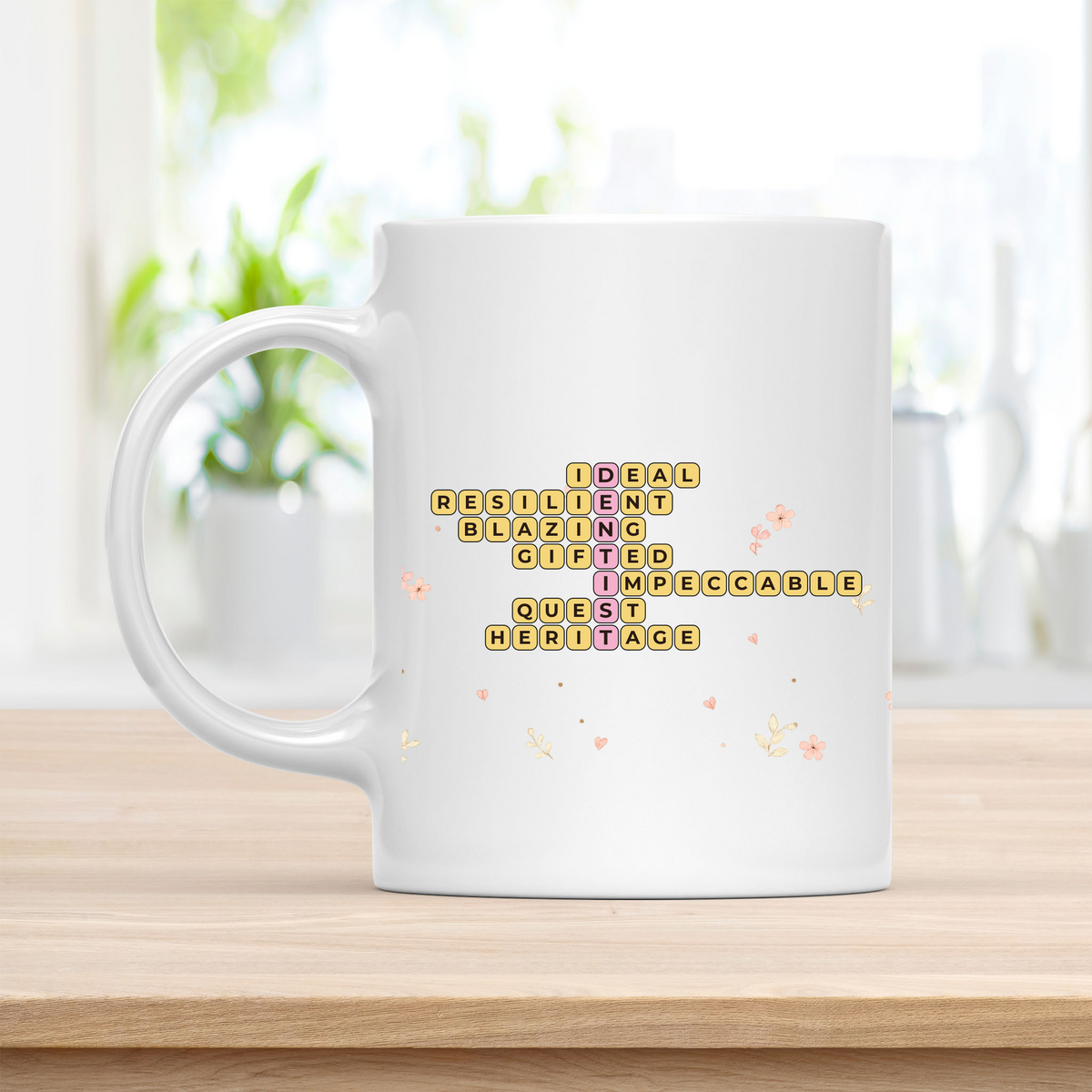 Custom DENTIST Crossword Design Mug - Dental Specialist Thank You Gift customcat