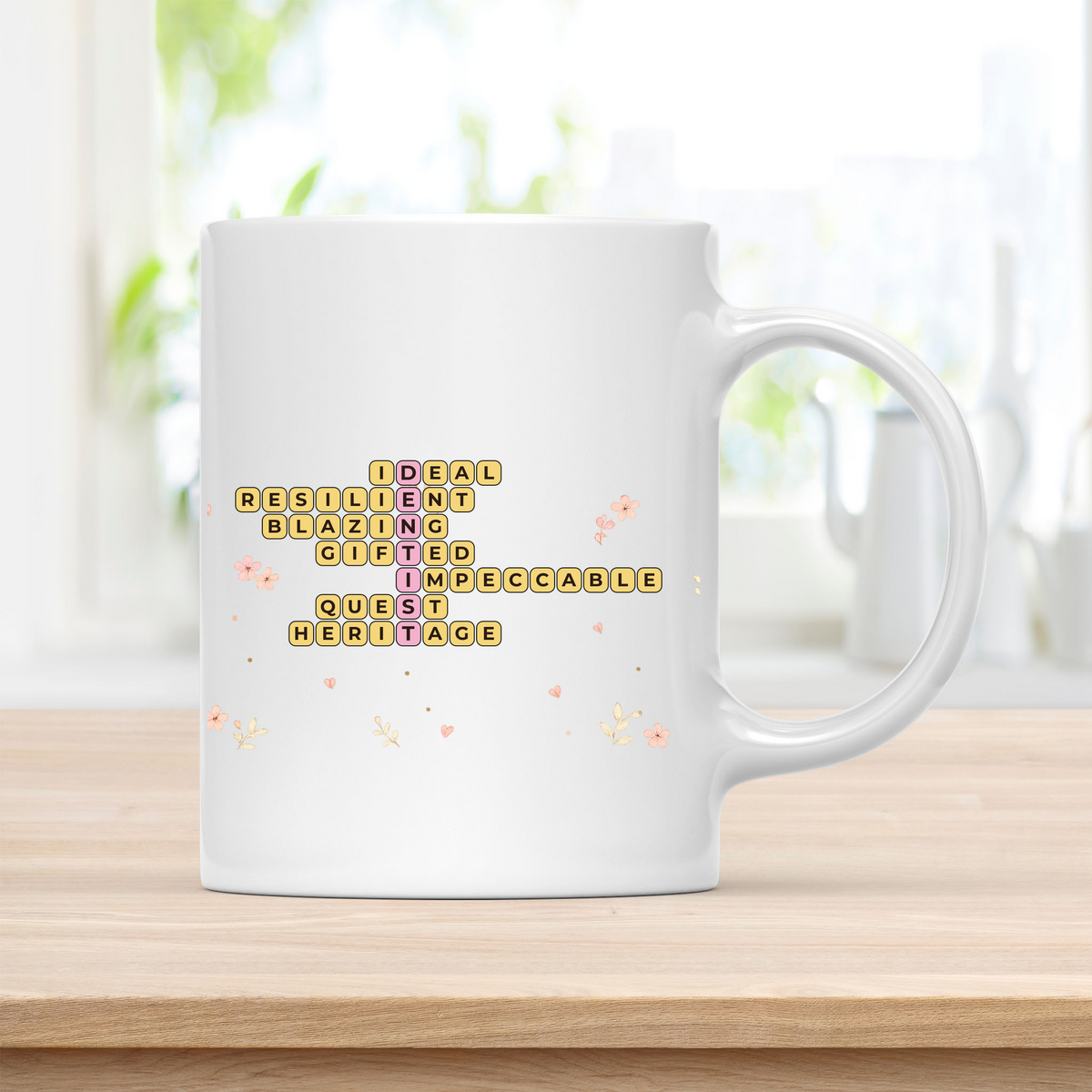 Custom DENTIST Crossword Design Mug - Dental Specialist Thank You Gift customcat
