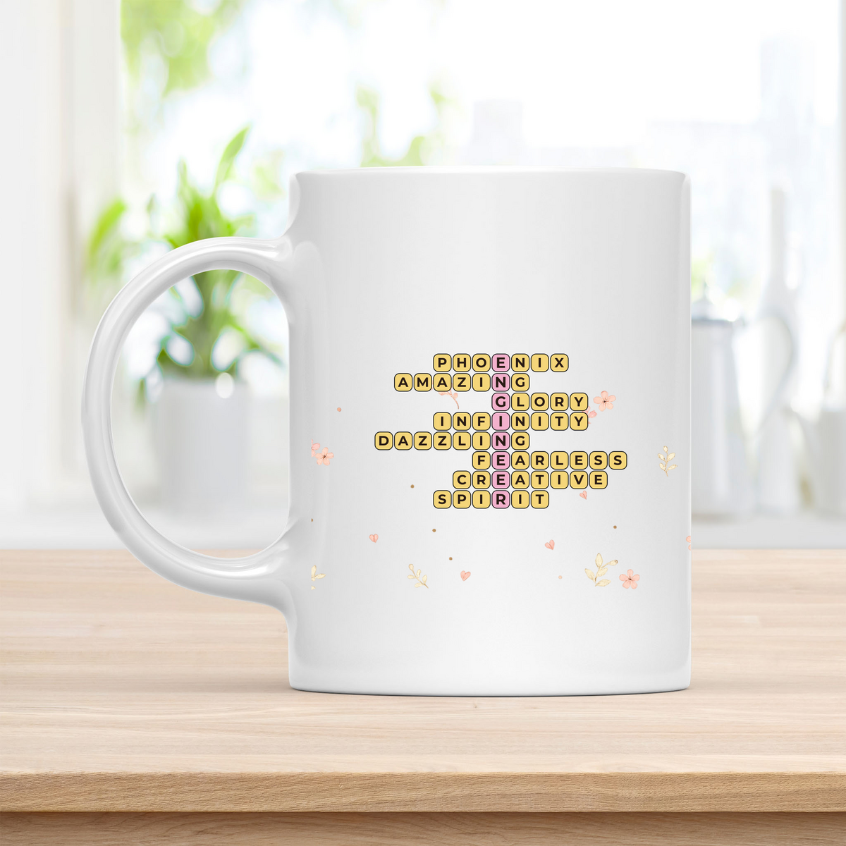 Personalized ENGINEER Crossword Mug – Creative Gift for Her customcat
