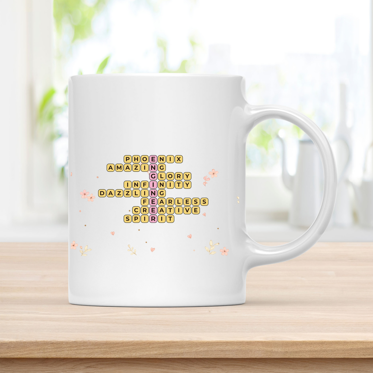 Personalized ENGINEER Crossword Mug – Creative Gift for Her customcat