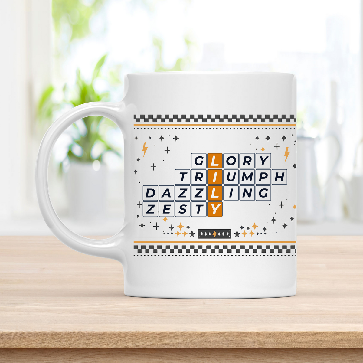 Lily Mug - Contemporary Word Print - 11oz Ceramic Mug customcat