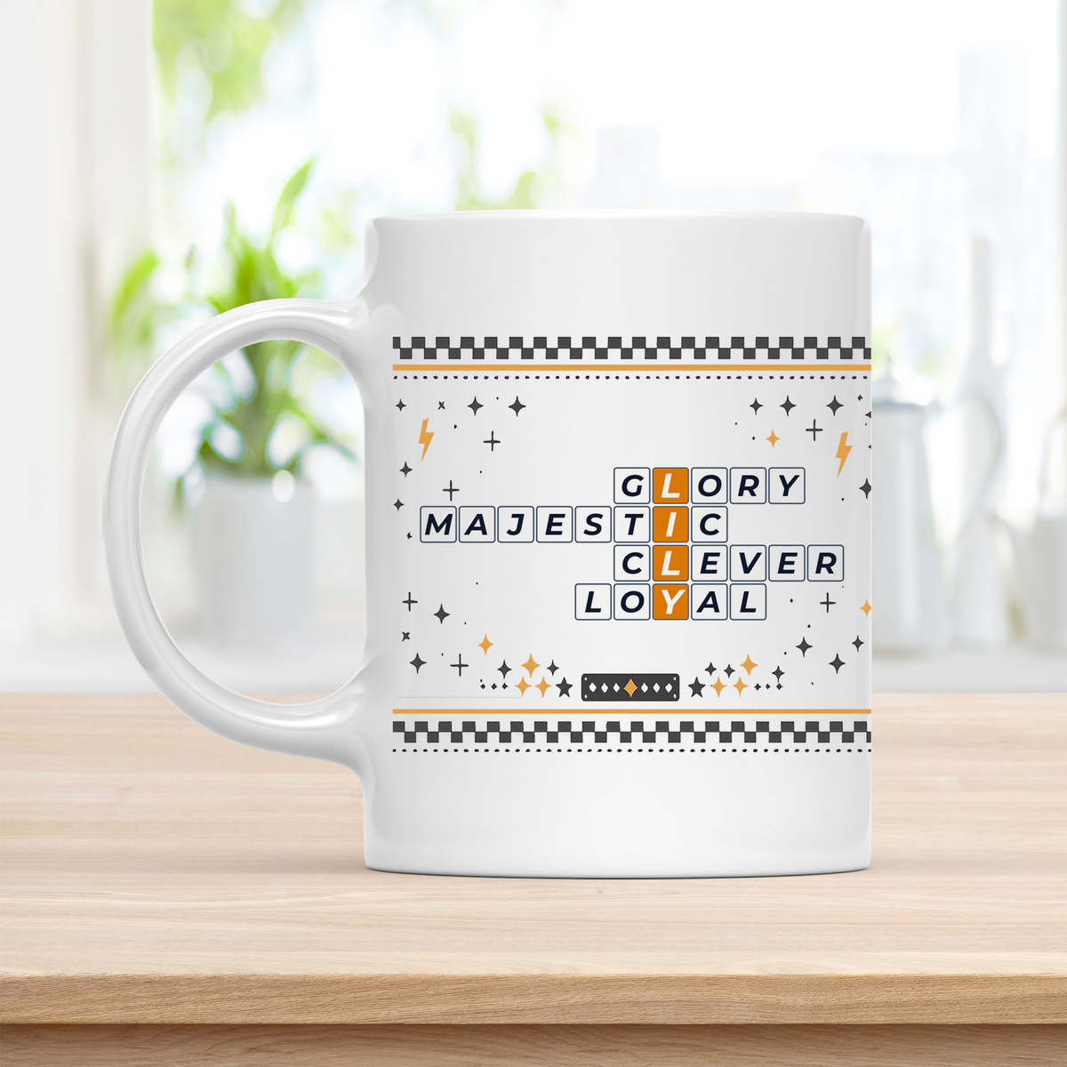 Lily Mug - Vibrant Crossword Style - 11oz Ceramic Mug customcat