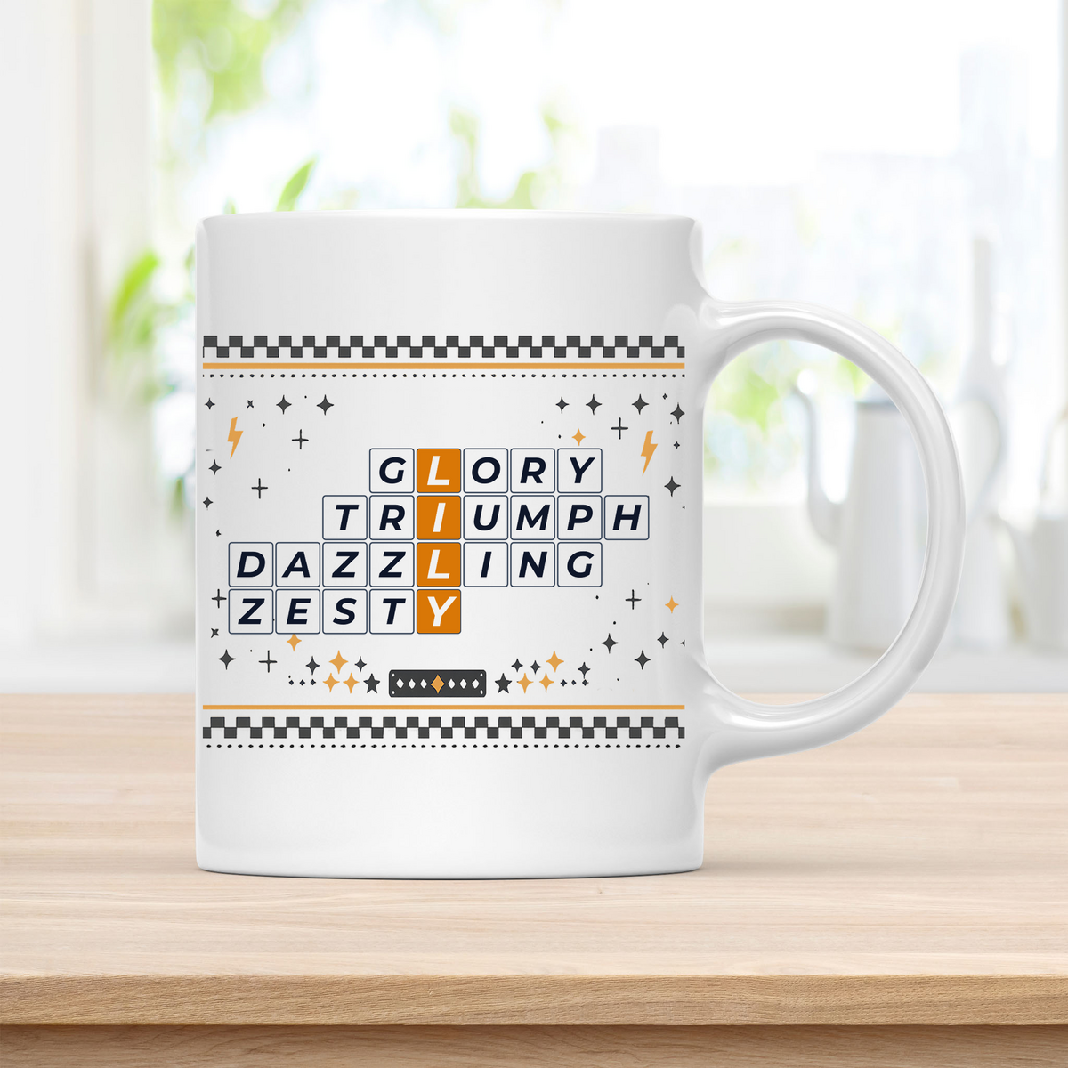 Lily Mug - Contemporary Word Print - 11oz Ceramic Mug customcat