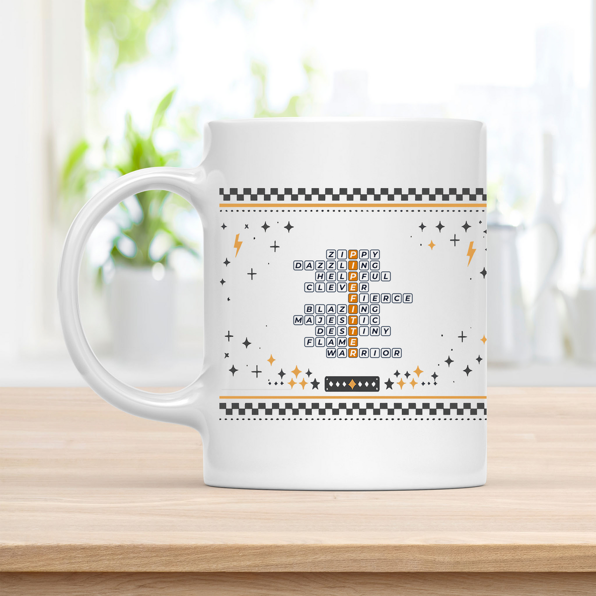 Pipefitter Gift - Playful Crossword Design - 11oz Ceramic Mug customcat