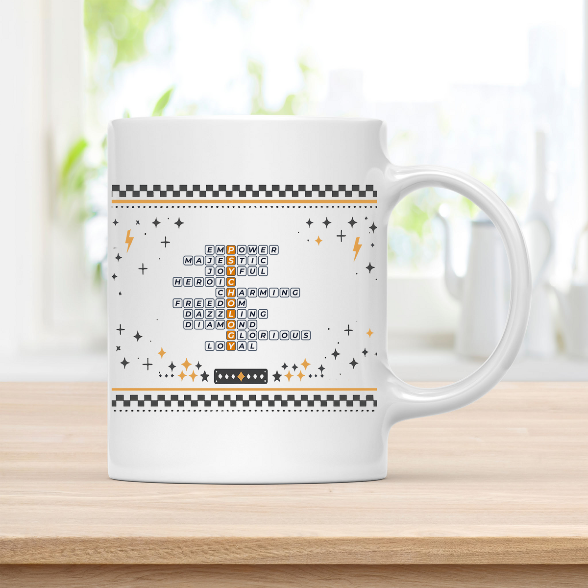 Empower Psychology coffee mug with Joyful design for office customcat