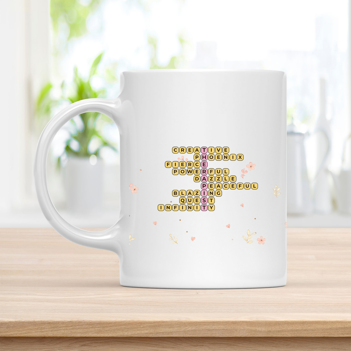 Custom Therapist Crossword Coffee Cup - Counselor Thank You Gift customcat